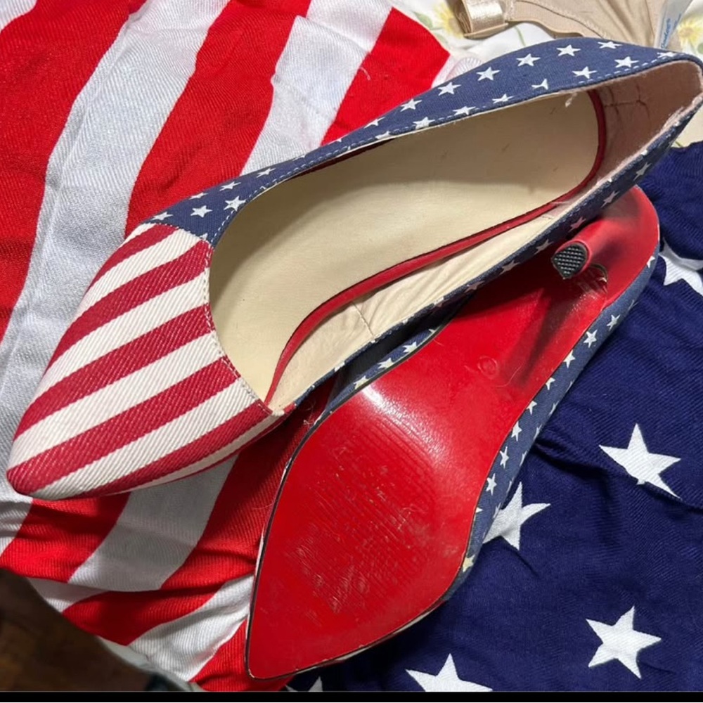 Patriotic Red and Blue Women's Flats